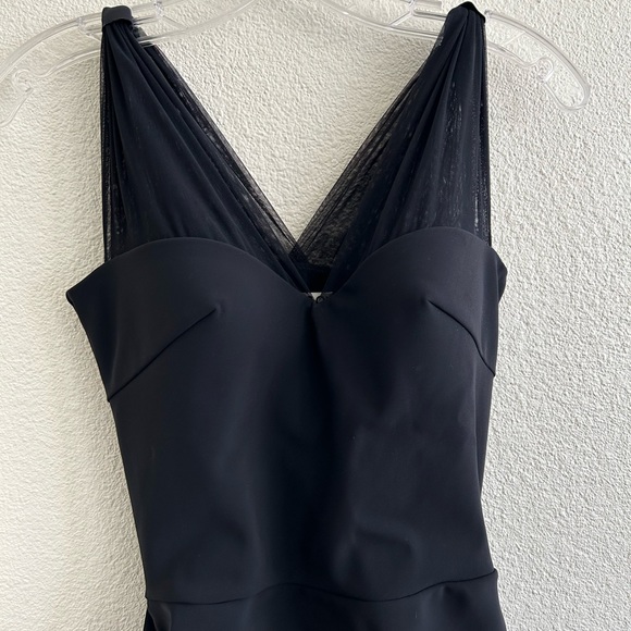 Chiara Boni Black Lace Illusion Gown - Size 38 (US 2) - Picture 4 of 10